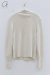 SWAYING 24 Autumn and Winter Cashmere Fake Two-piece Cardigan SW-SW24AW1T49-BAI White SW-SW24AW1T52